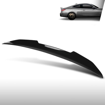 G-PLUS Rear Trunk Spoiler Wing Compatible with BMW 4 Series G22 2 Door Coupe 2021-2025 Not Fit G23 Convertible & G26 Gran Coupe Models/2 Door Convertible Or 4 Door Gran Coupe Models Glossy Black