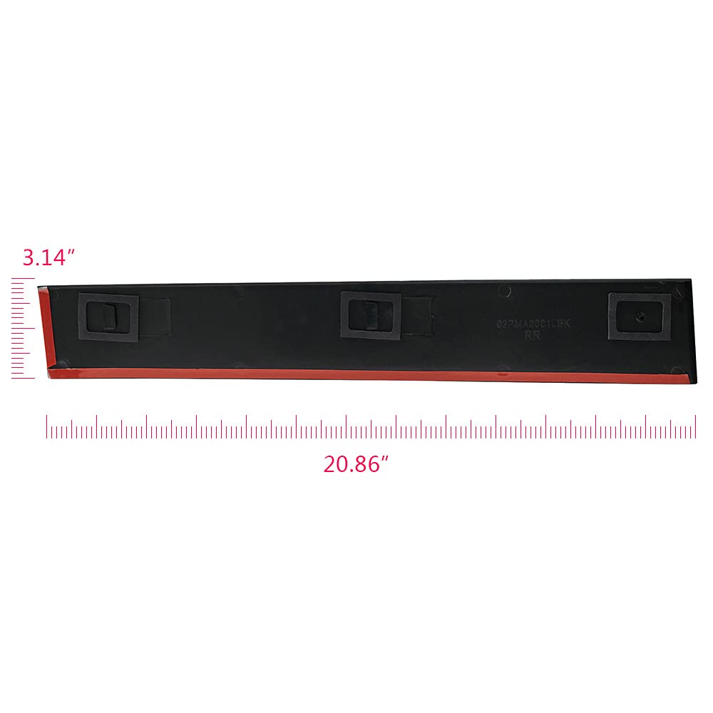 Front Passenger + Driver Side B Pillar Molding Compatible with Chrysler Town & Country 2008-2016/Fit Grand Caravan 2008-2020 Black