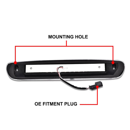 G-PLUS LED Third Brake Light Compatible With 07-14 Chevy Silverado/GMC Sierra,3RD LED Bar Brake/Cargo Light,Type I (Smoky lens Black Housing Amber Reflector)