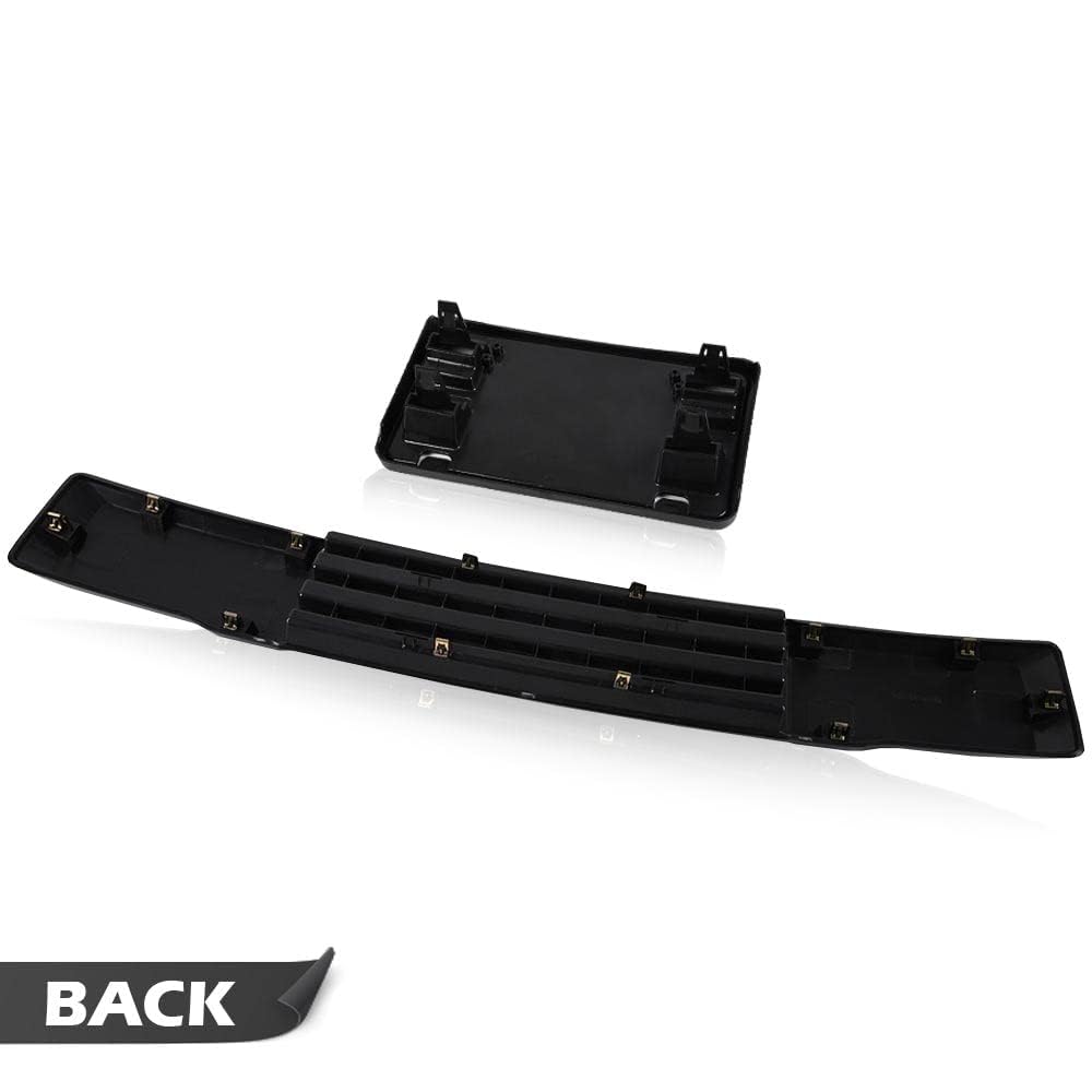 G-PLUS Front Bumper Grille Trim Panel and License Plate Bracket Mount Fascia Cover Set Compatible with Ford F150 2015 2016 2017,NOT FIT Ecoboost Powered F150 FL3Z-17E810-AA & FL3Z-17A385-A