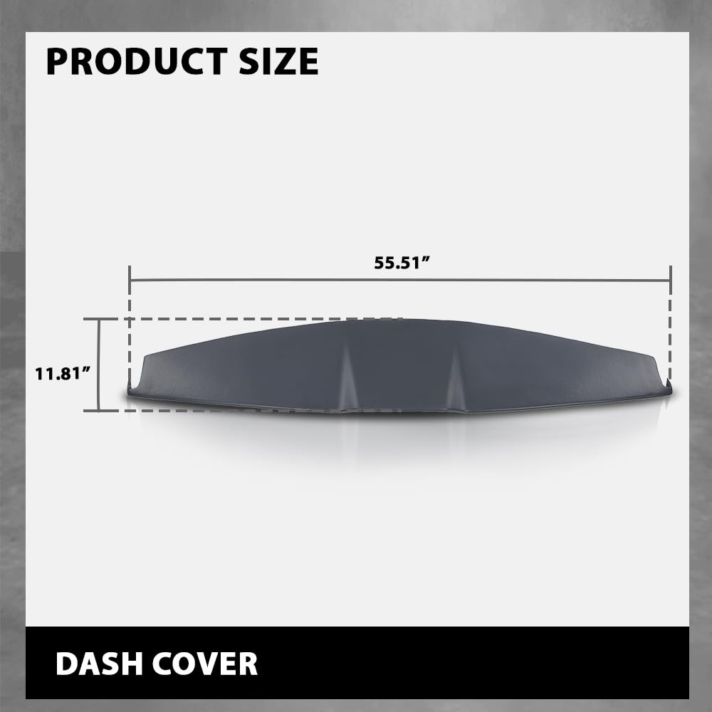 G-PLUS Dash Cover Compatible with Ford Mustang Base Model 2005-2009 Dark Gray