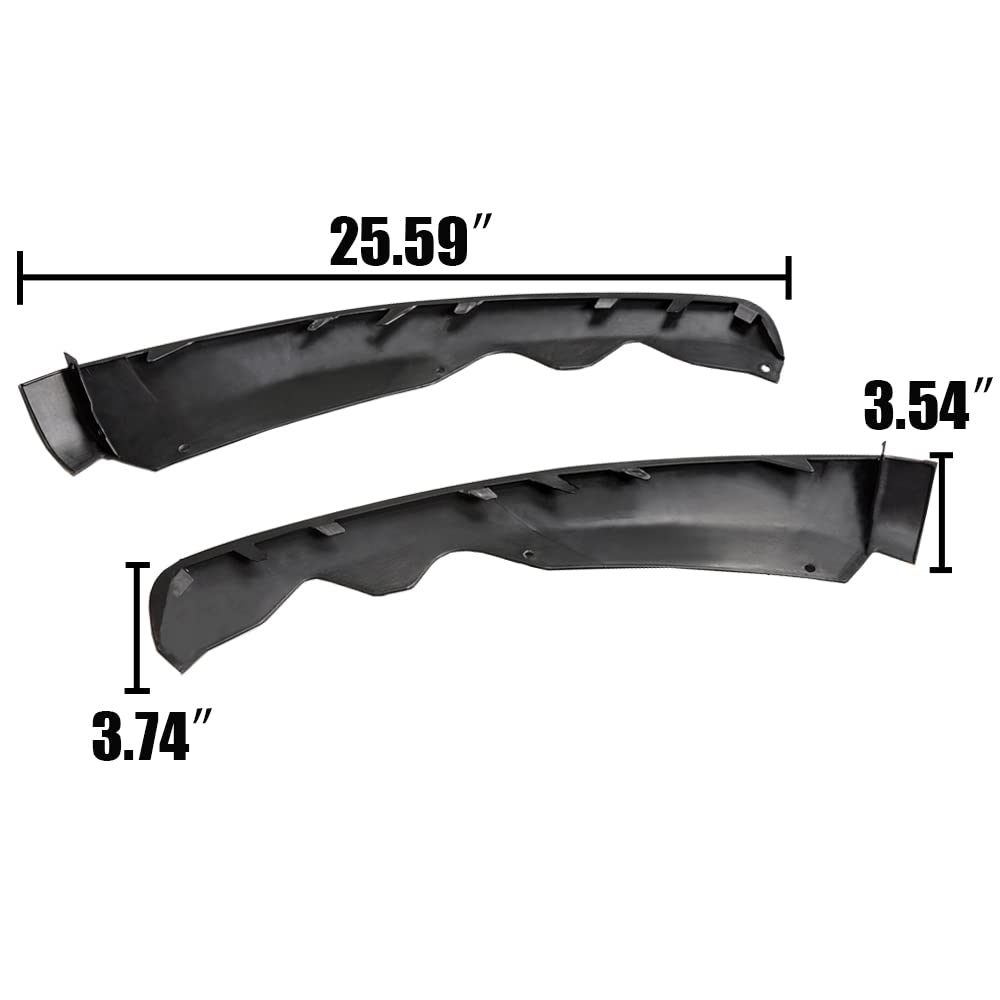 G-PLUS Air Dam Deflector 2 PCS Compatible with Ford Fusion 2013 2014 2015 2016 Front Bumper Lower Valance Panel Driver & Passenger Side Replace OEM FO1017101