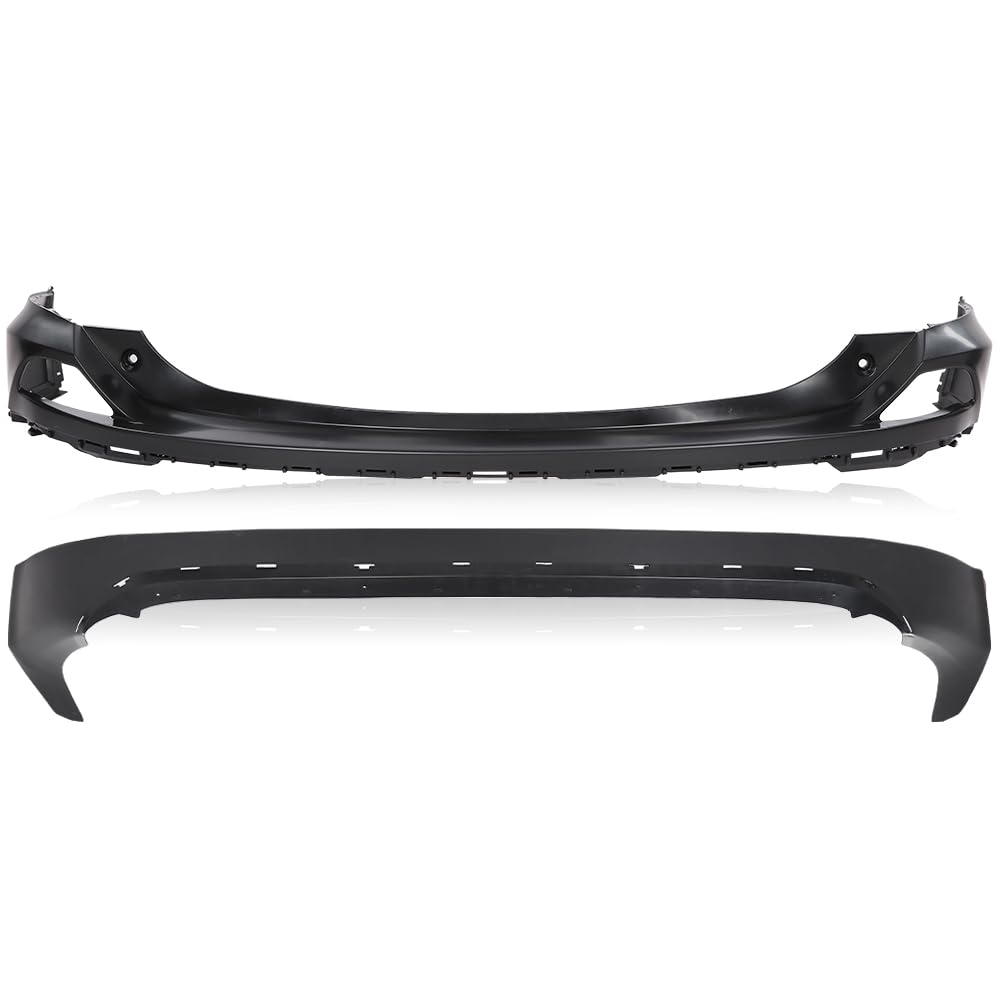 G-PLUS Rear Upper and Lower Bumper Covers Compatible with 2016-2018 Toyota RAV4 521690R010, TO1115106, 521590R914, TO1114102