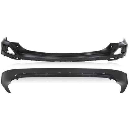 G-PLUS Rear Upper and Lower Bumper Covers Compatible with 2016-2018 Toyota RAV4 521690R010, TO1115106, 521590R914, TO1114102