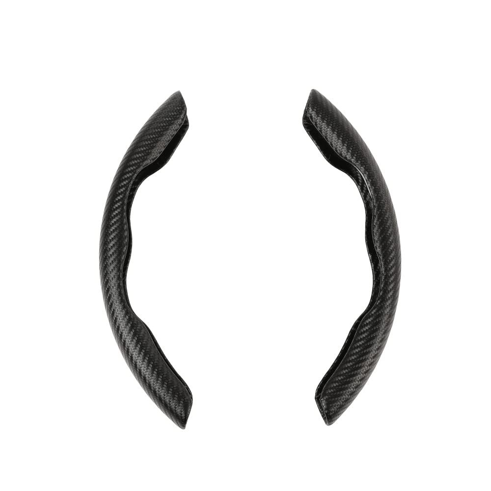 G-PLUS Universal 15" Steering Wheel Cover, Car Anti-skid Steering Wheel Cover 2pcs, Steering Wheel Grip Protector Compatible with Most Car, trucks, SUV, sedans (Black)