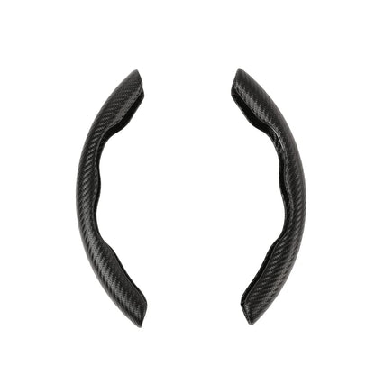 G-PLUS Universal 15" Steering Wheel Cover, Car Anti-skid Steering Wheel Cover 2pcs, Steering Wheel Grip Protector Compatible with Most Car, trucks, SUV, sedans (Black)