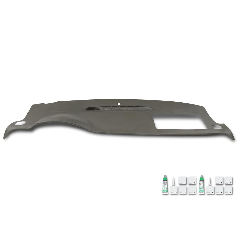 G-PLUS TPE Molded Dash Cover Cap Overlay Compatible with Chevy Silverado 1500 2500HD 3500HD (LTZ Only) 2007-2013, Fit GMC Sierra (SLT/Denali Only) 2007-2013 Beige