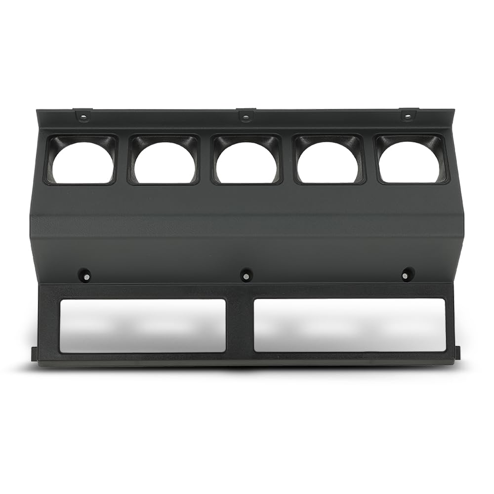 G-PLUS Center Gauge Radio Dash Bezel Trim Compatible with Jeep Wrangler YJ 1987-1995 Gray