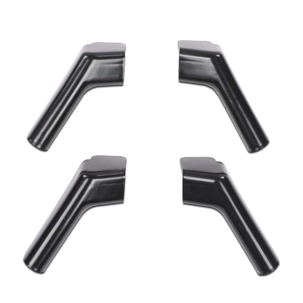G-PLUS RV Rain Gutter Spout Long Version Left and Right Black Gutter Spout 3 1/2" Long 4pcs