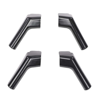 G-PLUS RV Rain Gutter Spout Long Version Left and Right Black Gutter Spout 3 1/2" Long 4pcs