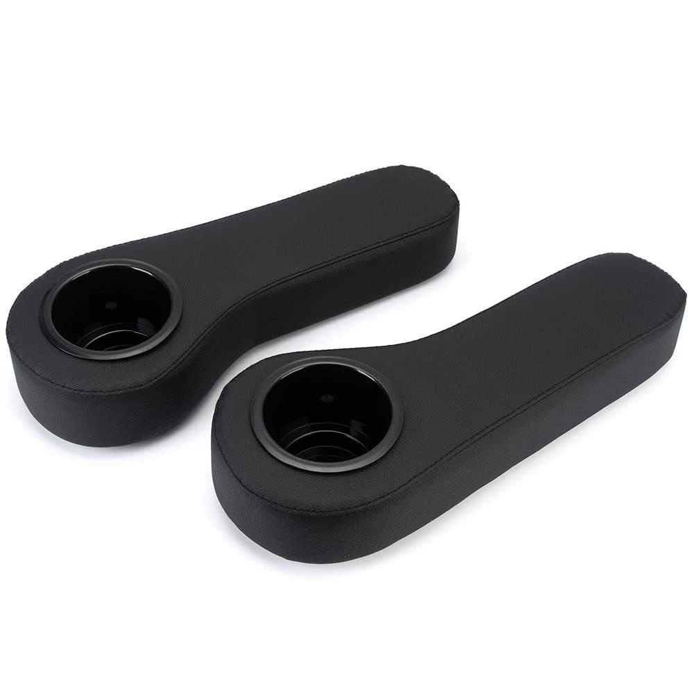 Black Rear Seat Armrest with Cup Holder Universal Compatible for EZGO, Compatible for Club Car, Compatible for Yamaha and Other Golf Cart Models