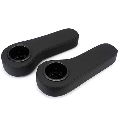 Black Rear Seat Armrest with Cup Holder Universal Compatible for EZGO, Compatible for Club Car, Compatible for Yamaha and Other Golf Cart Models