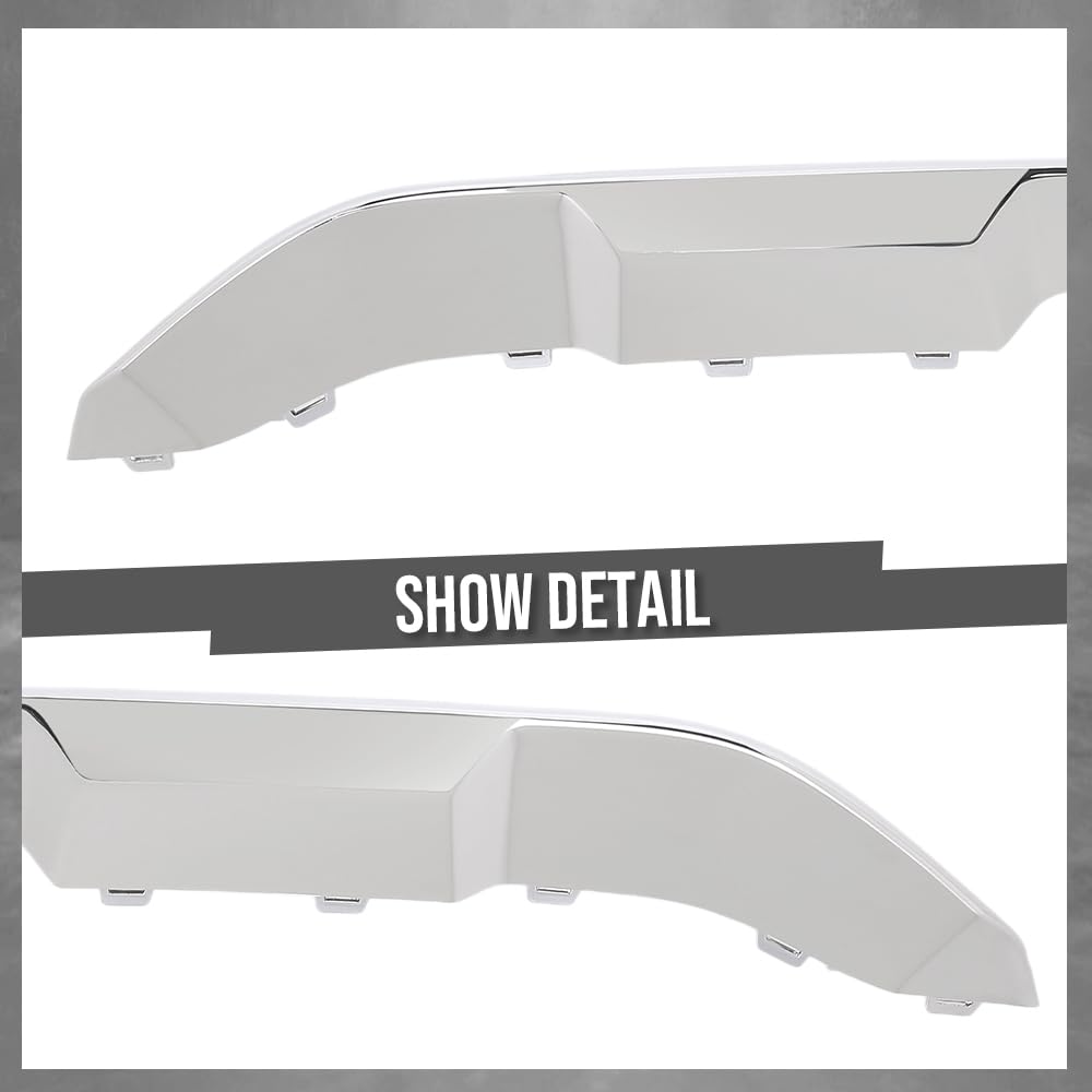 G-PLUS Rear Bumper Trim Lower Molding Compatible with Benz GLE550 GLE550e 4Matic 2016-2018 Fit Benz GLS450 GLS550 4Matic 2017-2019 1668857622, MB1144127 Silver