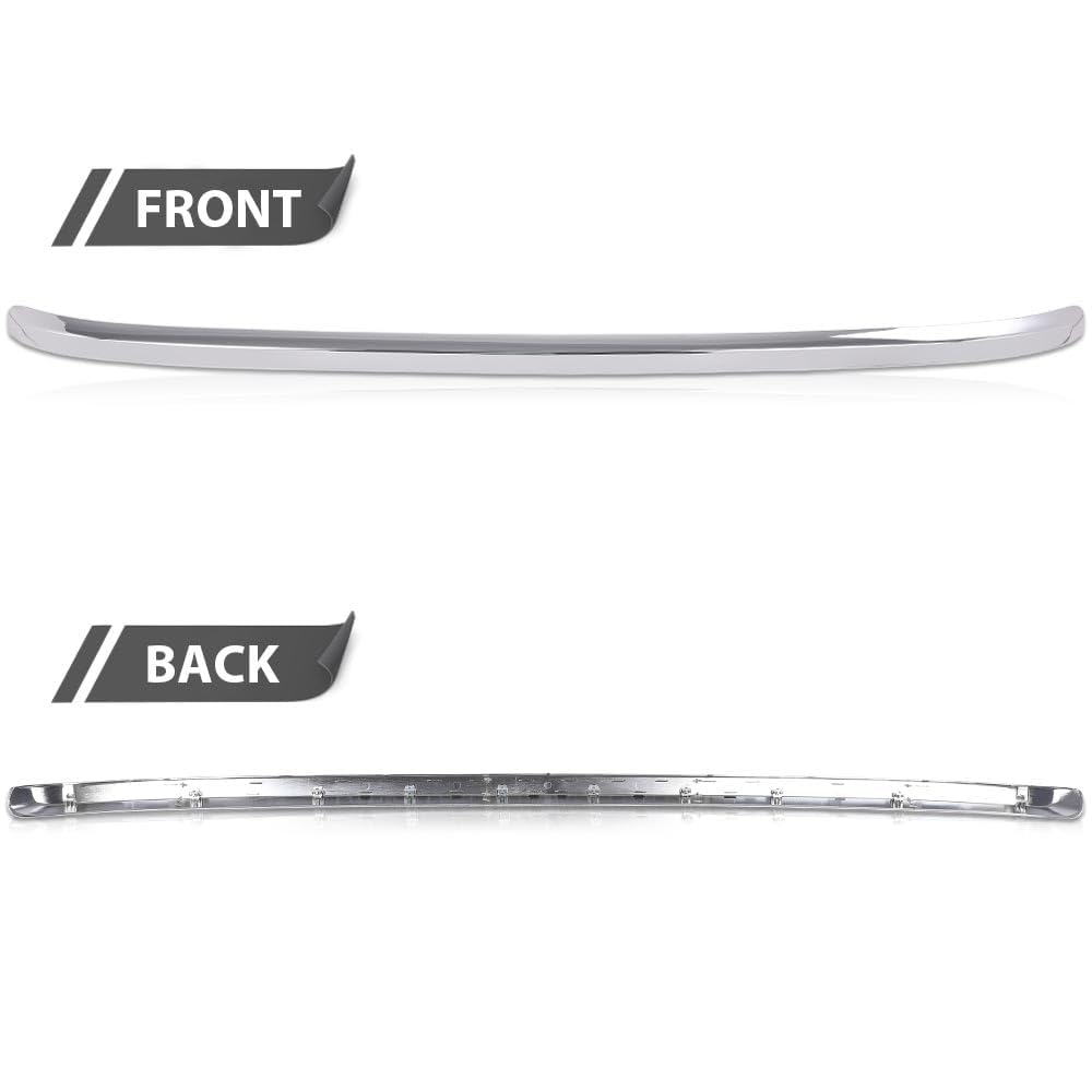G-PLUS Hood Molding Trim Moulding Chrome Compatible with Chevy Silverado 2500 HD 3500 HD 2011 2012 2013 2014 20963700, GM1235124 Grille Inserts