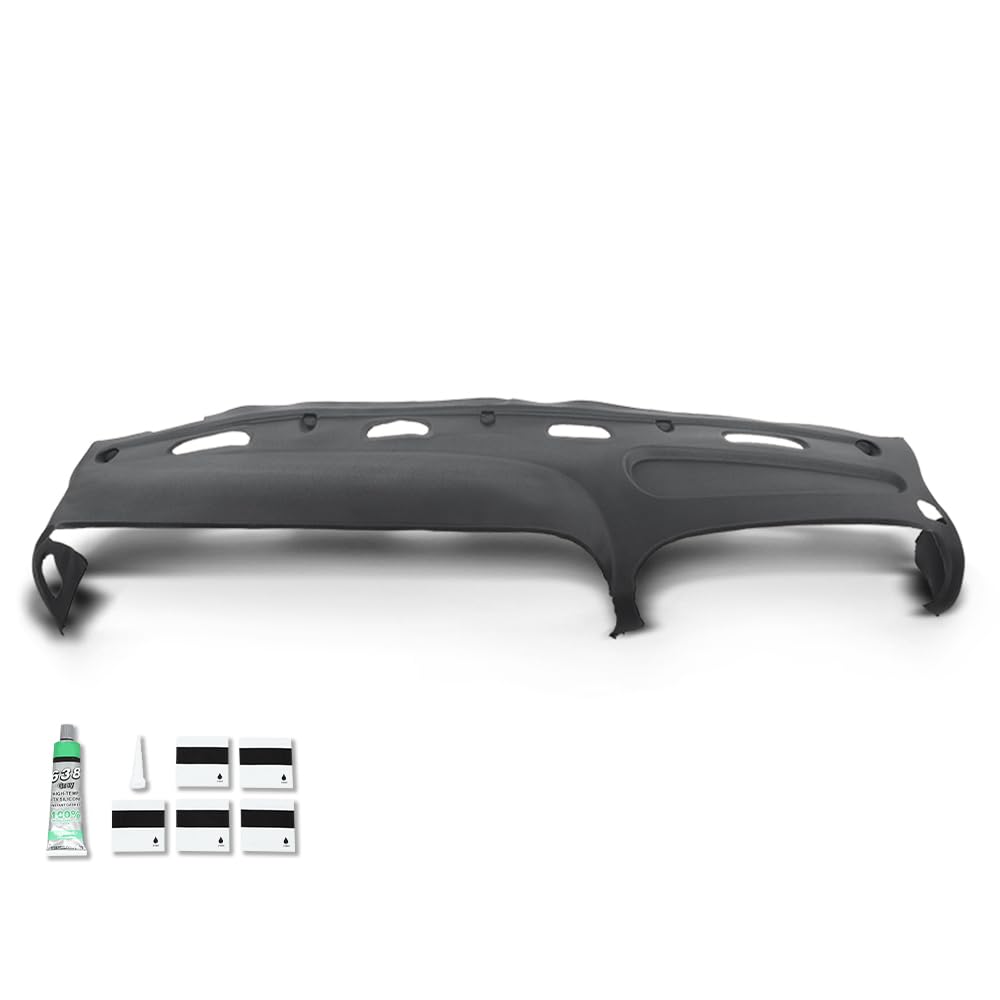 G-PLUS TPE Dashboard Skin Dash Cover Overlay Skin Compatible with Ram 1500 SLT 2001, Fit Ram 1500 SS/T 5.9L 1998,Fit Dodge Ram 1500 2500 3500 1998-2002 Gray