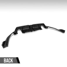G-PLUS Rear Lip Diffuser for Honda Civic 2016-2021 Carbon Fiber Black Close-up View