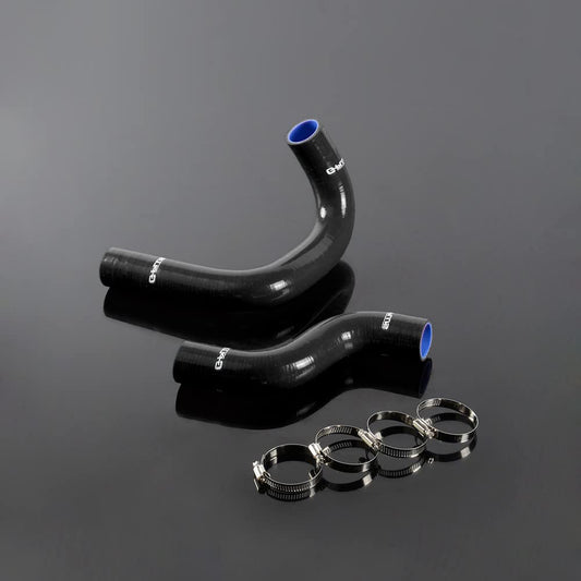 G-PLUS Silicone Radiator Coolant Hose Kit Clamps Compatible With NISSAN DATSUN 240Z L24 2.4L 1970 1971 1972 1973 Black 2PCS