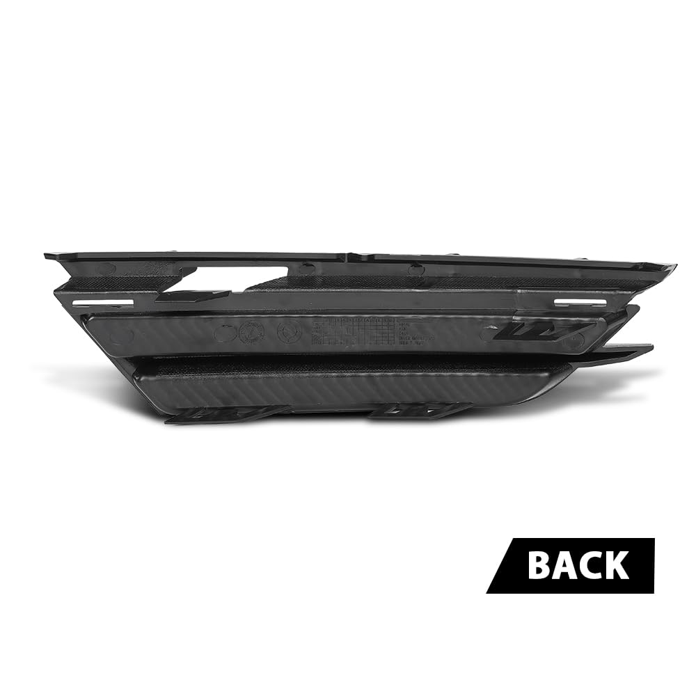 G-PLUS Front Bumper Grille Insert Fog Light Cover Bezel Left Compatible with Lincoln MKC 2015-2019 EJ7Z17E811AA, FO1038172, EJ7Z-17E811-AA Black