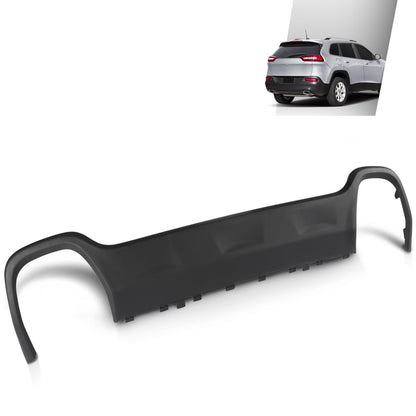 G-PLUS Rear Air Dam Deflector Lower Valance Apron Compatible with Jeep Cherokee 2015-2018 68236953AA CH1195128