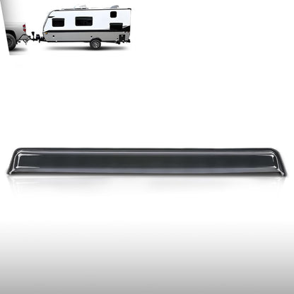 G-PLUS Window Rain Deflector and Sun Visor Compatible with RV Window Rain Deflector and Sun Visor Fit 44-49 Inch Wide Window in-Channel Rain Guards Smoke