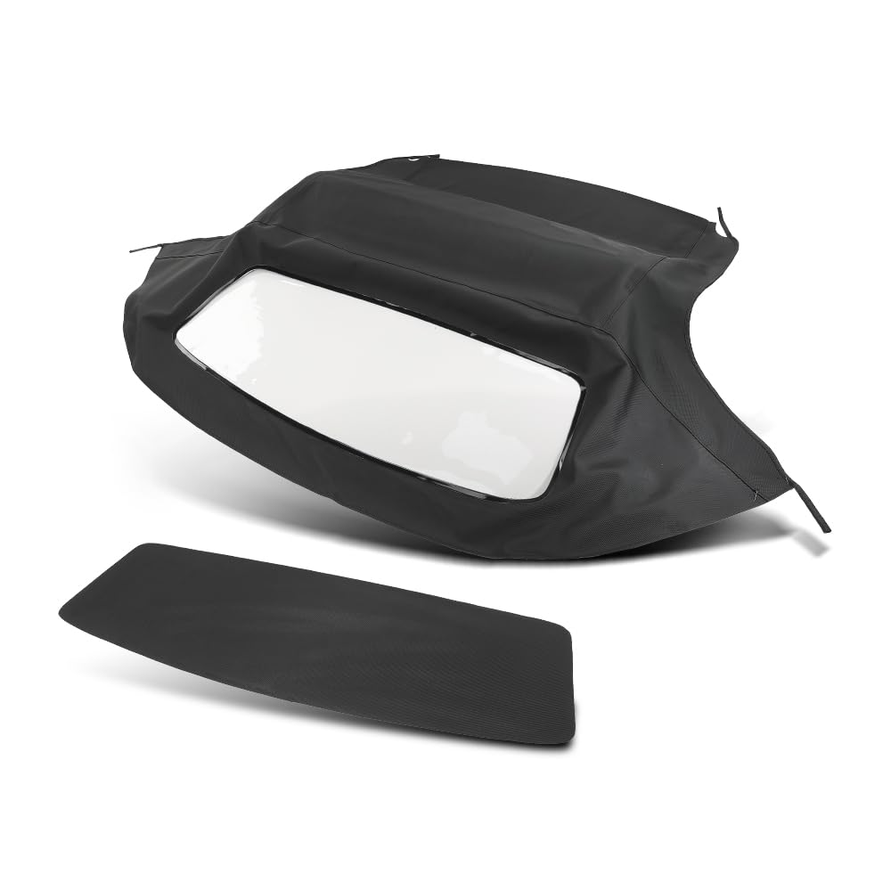 G-PLUS Convertible Soft Top Plastic Window Heated Glass Window Compatible with BMW Z3 & M Roadster Convertibles 1996-2002 Fit BMW E36 1996-2002 Black