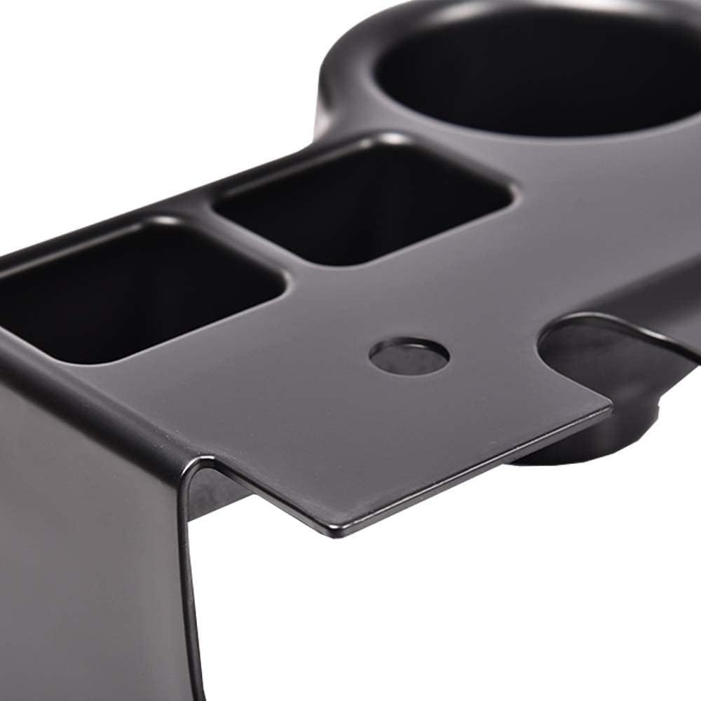 G-PLUS Center Console Cup Holder Compatible with Ford Super Duty Truck F250 F350 F450 F550 1999 2000 2001, Black Cupholder