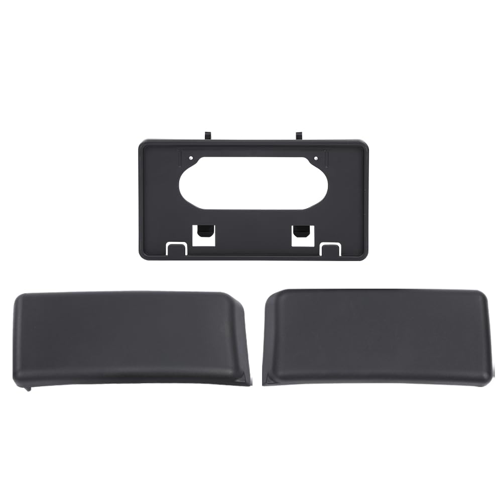 G-PLUS Front Bumper Guards Pads & License Plate Frame Bracket Compatible with Ford F150 2009-2014 9L3Z17E810B, 9L3Z17A385A, FO1053100, FO1068134