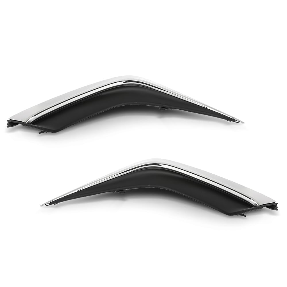 G-PLUS Bumper Trims Front LH&RH Pair Fit LX ES250 F Sport 2023-2024, Fit Model Without F Sport Package 5310506010, 5310606010, LX1039128, LX1038128 Chrome and Black