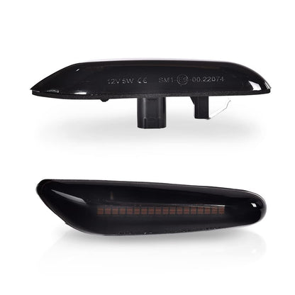 G-PLUS Front Side Marker Turn Signal Lights Assembly Driver & Passenger Side Chrome Bezel Marker Lamps Pair 63137165741 63137165742 63137253326 63133418445 Front Bumper Mounted Side Marker Light