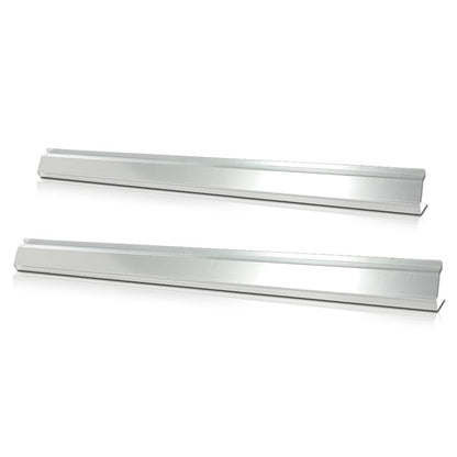 G-PLUS Rocker Panel Driver and Passenger Side Pair Compatible with Chevy Silverado GMC Sierra Pickup Truck Crew Cab 2014 2015 2016 Silver