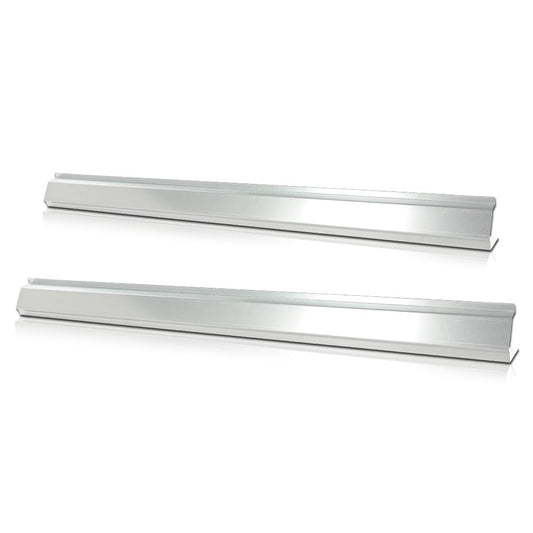 G-PLUS Rocker Panel Driver and Passenger Side Pair Compatible with Chevy Silverado GMC Sierra Pickup Truck Crew Cab 2014 2015 2016 Silver