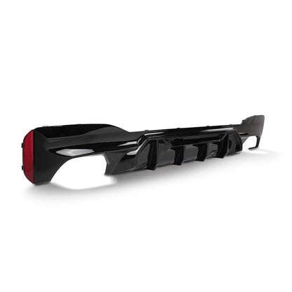 G-PLUS Rear Diffuser Compatible with BMW G30 G31 G38 5 Series 2017-2023 with M Sport Bumper Only, NOT Fit Rectangle Exhaust Tips On M550i Model, Rear Bumper Diffuser Gloss Black