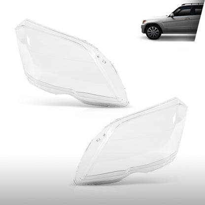 G-PLUS Headlight Lens Cover Compatible with Benz GLK Class X204 2009-2012 Left & Right Front Headlamp Lens Cover Clear