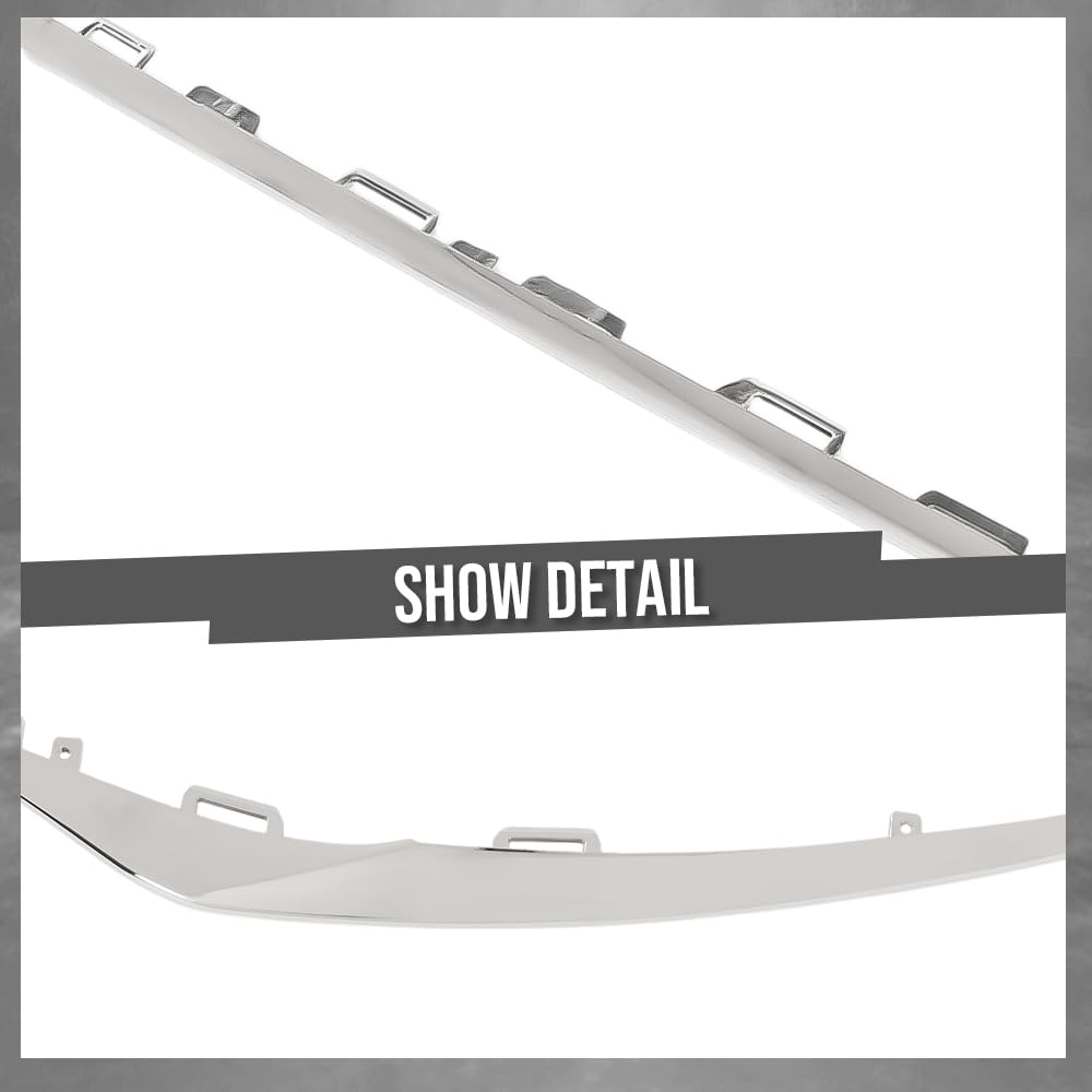 G-PLUS Front Bumper Cover Molding Trim Compatible with Benz W117 CLA Class 2016-2019 1178854900, 1178855000 Silver