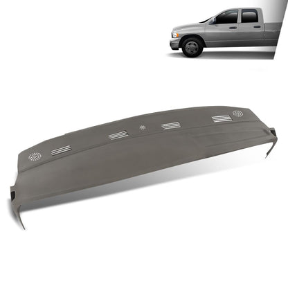 G-PLUS TPE Dash Cover Skin Dash Cover Overlay Skin Compatible with Dodge Ram 1500 2002 2003 2004 2005 / Dodge Ram 2500 3500 2003 2004 2005 Gray