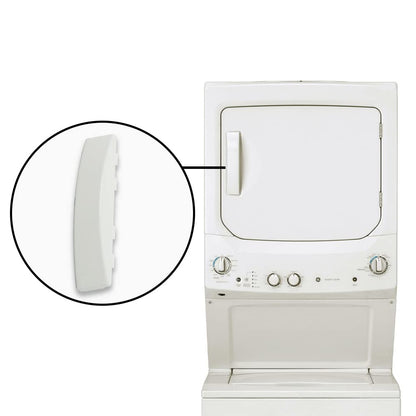 G-PLUS White Solid Door Handle Compatible with GE Dryer WE01X30378 WE1M1068 PS1177202 WE01X25878 Chrome ABS