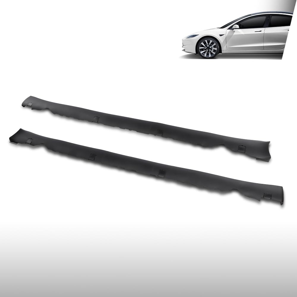 G-PLUS Side Skirt Lower Rocker Molding Cover Left & Right Side Compatible with Tesla Model 3 2017-2022 1089831-00-D, 1089830-00-D Black