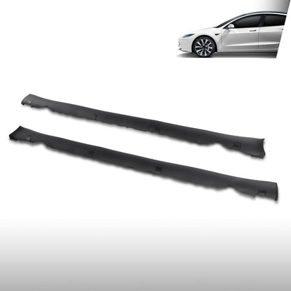 G-PLUS Side Skirt Lower Rocker Molding Cover Left & Right Side Compatible with Tesla Model 3 2017-2022 1089831-00-D, 1089830-00-D Black