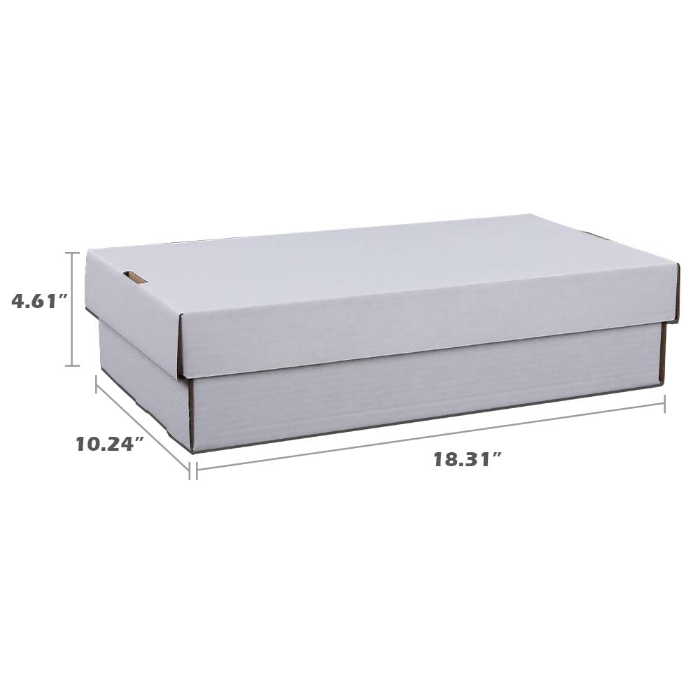 G-PLUS Trading Card Storage Box 3000 Count White Corrugated Cardboard Box Versatile Card Storage Box (Card not included)