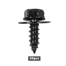 G-PLUS Splash Shield Firewall Screws 20PCS for Most Models Black Side View