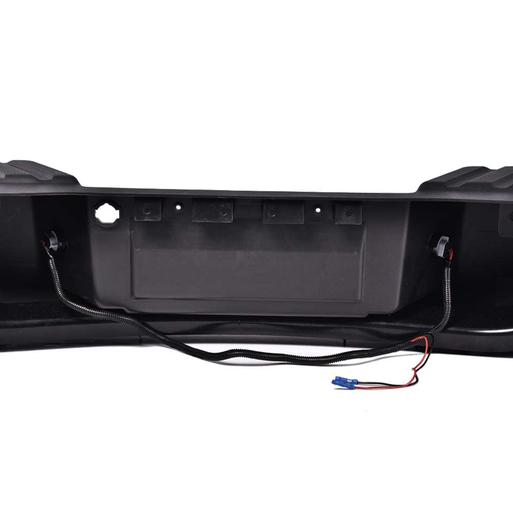 G-PLUS Rear Step Bumper Assembly Compatible With 2009-2014 Ford F150 Truck 9L3Z17B807A 9L3Z17906A FO1103160 Black Steel Back Step Bumper w/o Sensor Hole