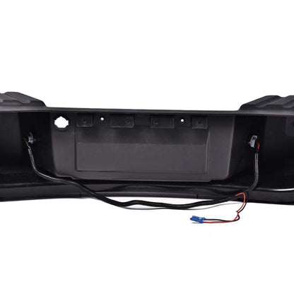 G-PLUS Rear Step Bumper Assembly Compatible With 2009-2014 Ford F150 Truck 9L3Z17B807A 9L3Z17906A FO1103160 Black Steel Back Step Bumper w/o Sensor Hole