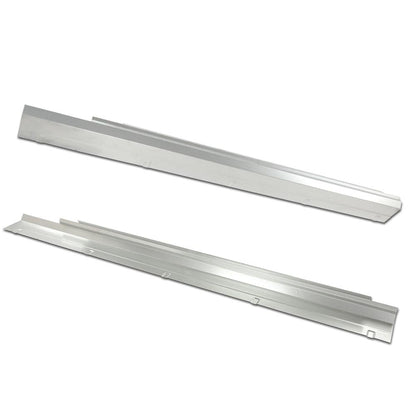 G-PLUS Slip on Rocker Panels Left and Right Side Compatible with Chevy Silverado Extended Cab 4 Door 2014-2018/Fit GMC Sierra Extended Cab 2014-2018 4 Door Silver 75 3/8" Long Silver