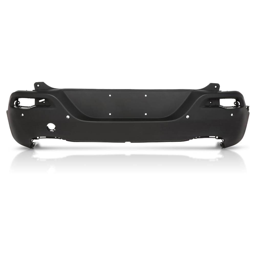 G-PLUS Rear Bumper Cover Fascia, Compatible with Jeep Cherokee 2014-2018, Fit Models with Park Assist Sensor Holes, CH1100A03, 187-01816E