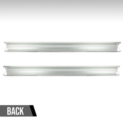 G-PLUS Rocker Panel Driver and Passenger Side Pair Compatible with Chevy Silverado GMC Sierra Pickup Truck Crew Cab 2014 2015 2016 Silver