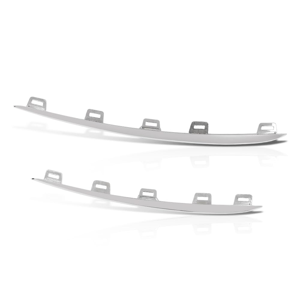 G-PLUS Front Bumper Outer Molding Trim Compatible with BenzGLE450 4Matic 3.0L L6 - Electric/Gas 2020-2025 1678858403, 1678858303 Silver
