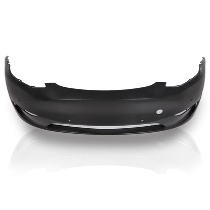 G-PLUS Front Bumper Cover Compatible with Tesla Model Y 2020 2021 2022 2023 w/Park Sensor Hole, 149374500A, 1493736S0A, Black Primed