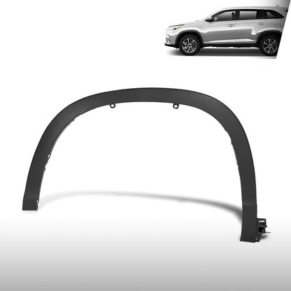 G-PLUS Front Left Fender Flare Compatible with Toyota Highlander 2014 2015 2016 2017 2018 2019 TO1290105, 750860E030, 750860E010, Black