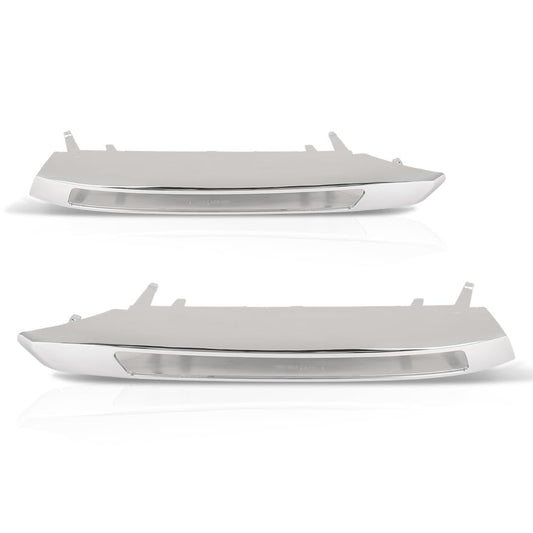 G-PLUS Pair Left Right Fog Light Grill Trim Cover Compatible with Benz X164 GL-Class 2008-2012 Fit GL350 Bluetec 4Matic 3.0L V6 - Diesel 2010-2012 1648847322, 1648847422 Silver