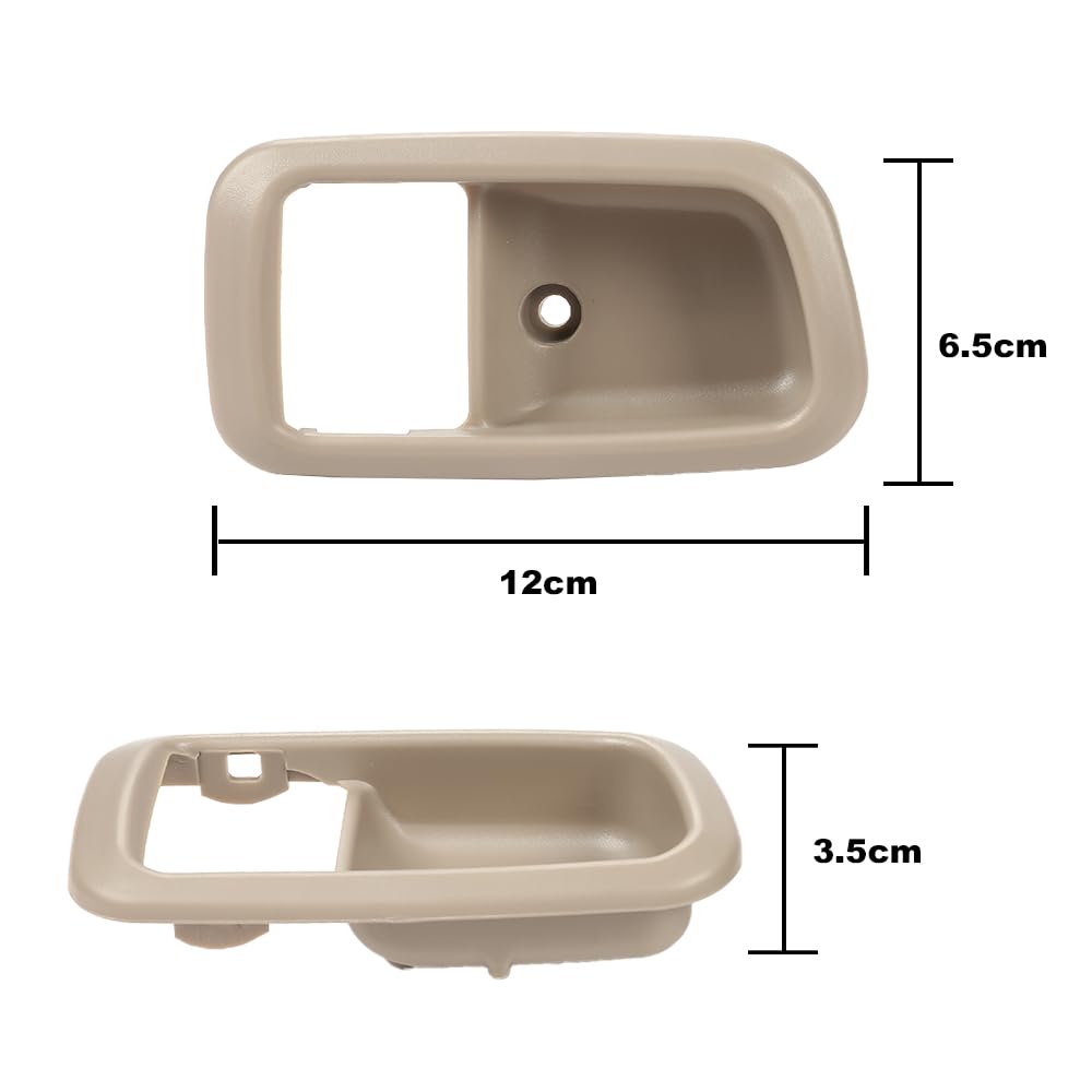 G-PLUS Door Handle Trim Set Compatible with 2000-2006 Toyota Tundra,Interior Door Handle Bezel 2Pc (Beige)